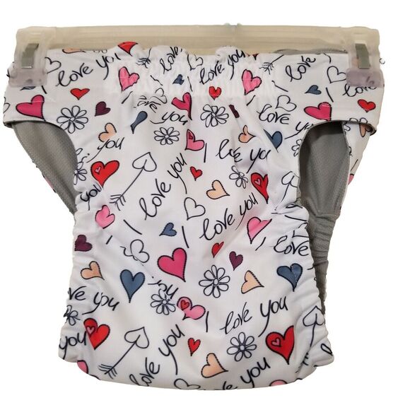 Cute Bone Dog Diaper Valentines Large Love Heart - Picture 1 of 2